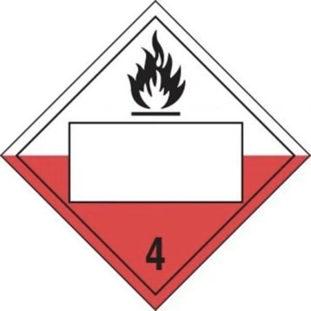 Accuform BLANK DOT PLACARD HAZARD CLASS 4 MPL4DG4CCT50 MPL4DG4CCT50